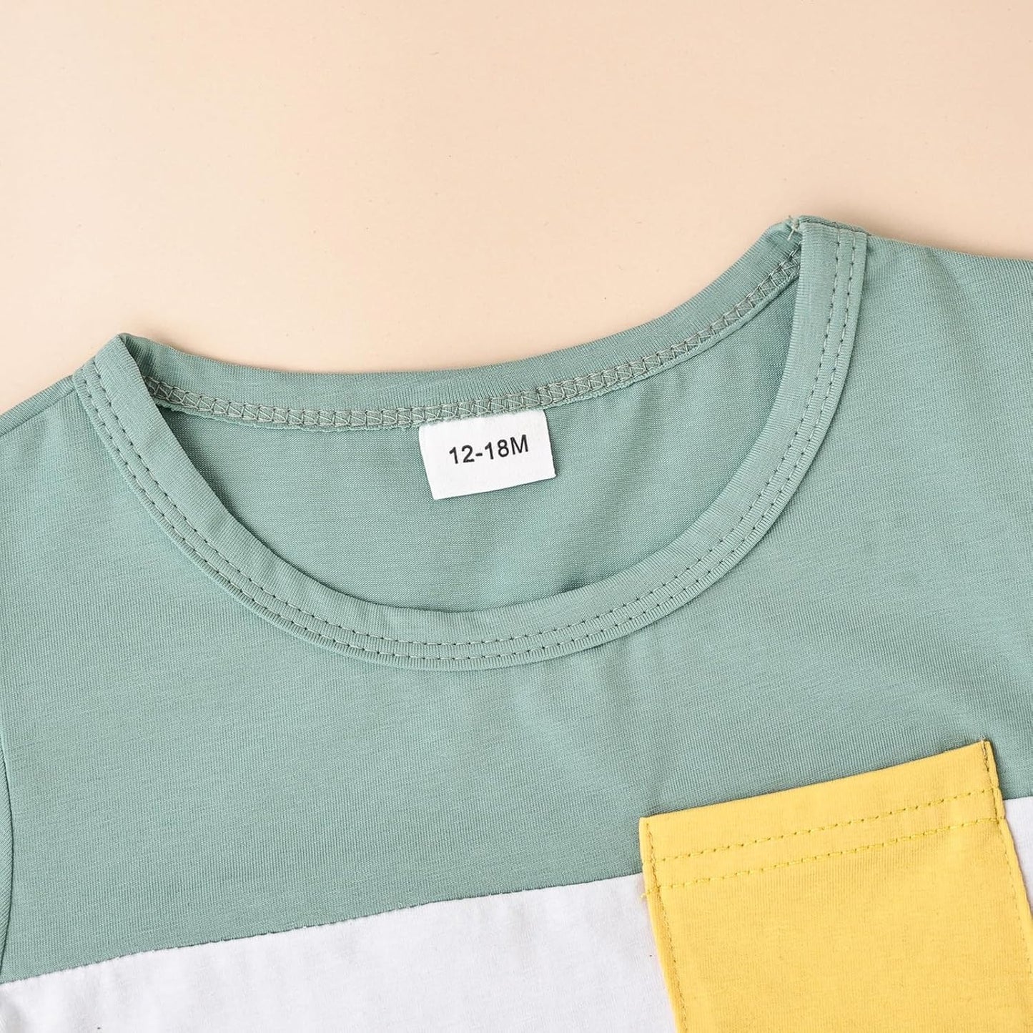 Baby Boy Clothes Toddler Boy Summer Outfits Short Sleeve Patchwork Top T-shirt & Pocket Pant Set 2 Piece 12 Months-4T