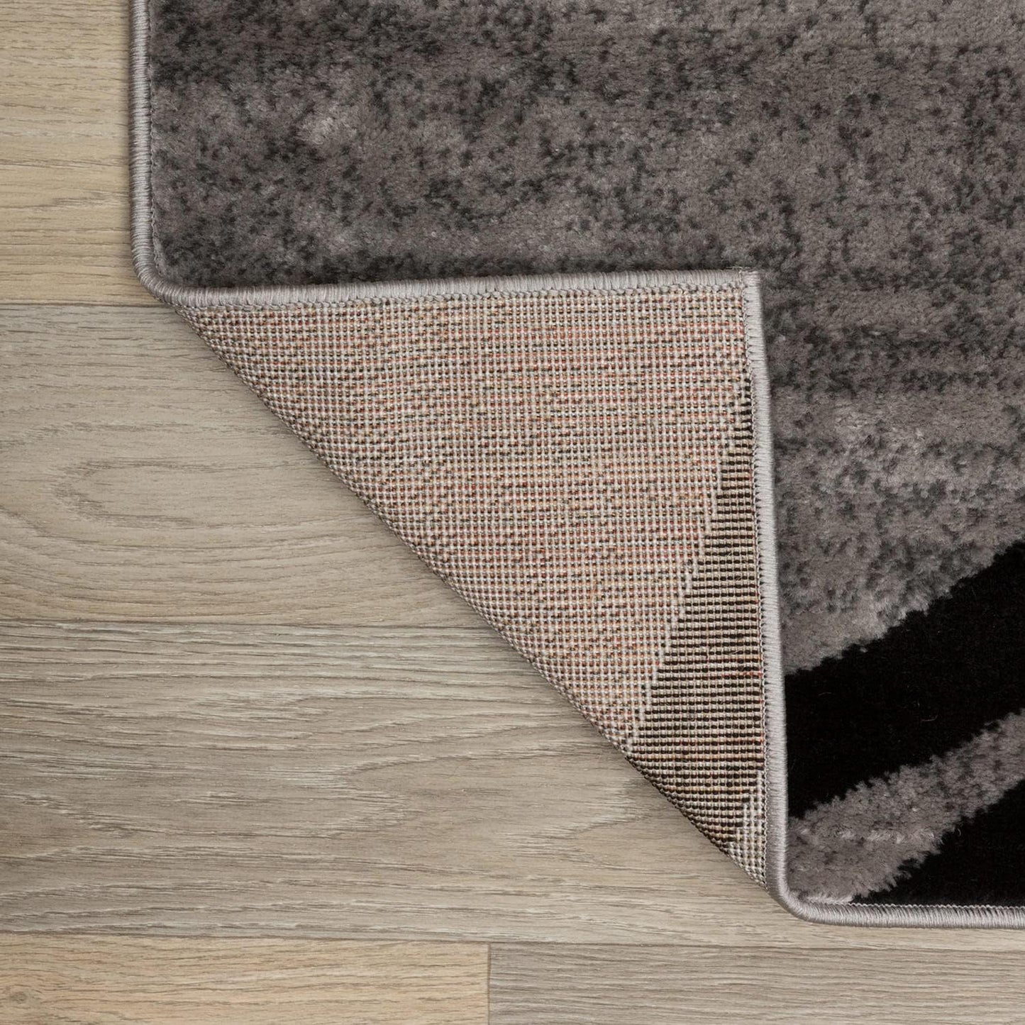 Rugshop Modern Wavy Circles Design Area Rug 2' x 3' Gray