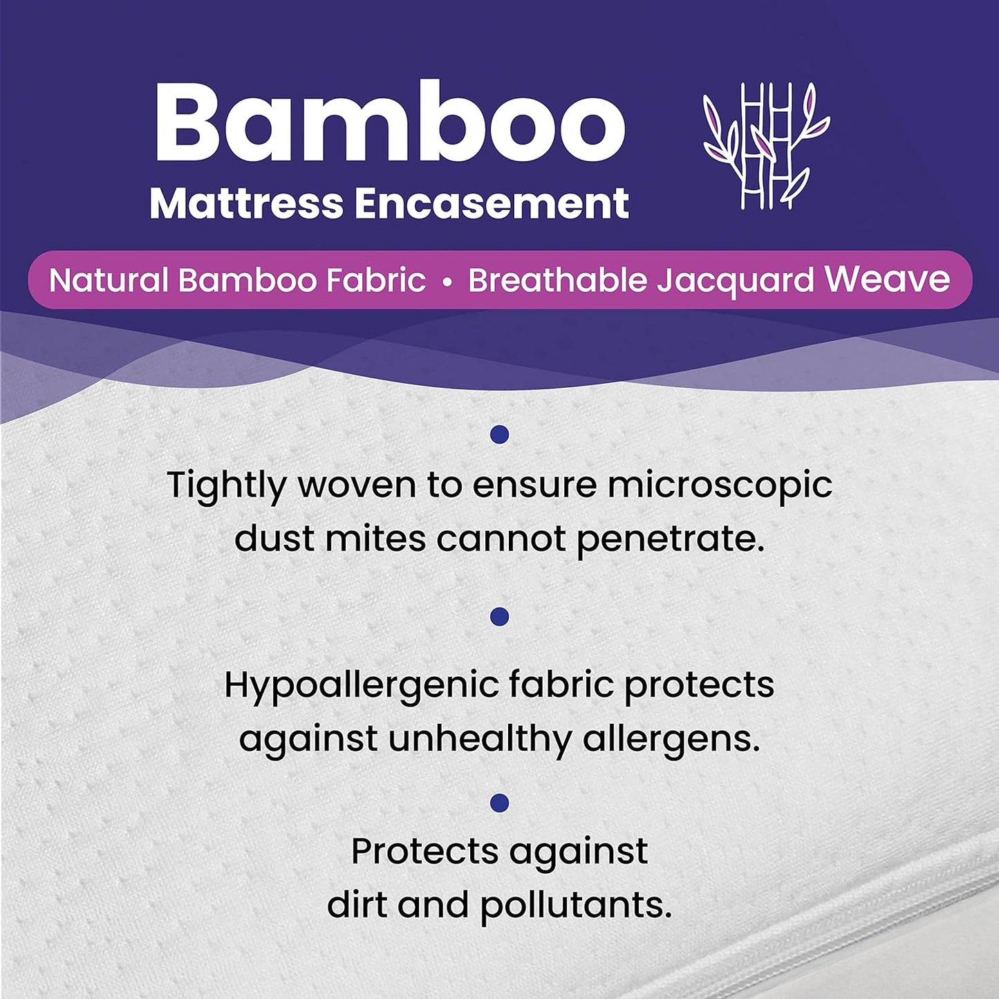 Twin XL Size Waterproof Viscose Made from Bamboo Mattress Encasement by Slumberfy - Premium Skin-Safe Mattress Protector with 360° EZ Zipper Bug, Zippered Encasement (39x80 in)