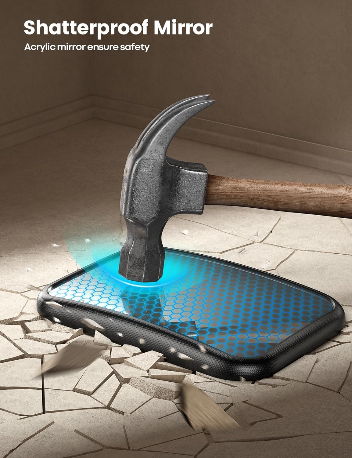 Lamicall Baby Car Mirror for Backseat - [2025 Safest Triangle Hook Clip] Acrylic Car Seat Mirror for Rear Facing, 360° Rotation & Wide Clear View, 3S Quick Install, Newborn Baby Essentials Accessories