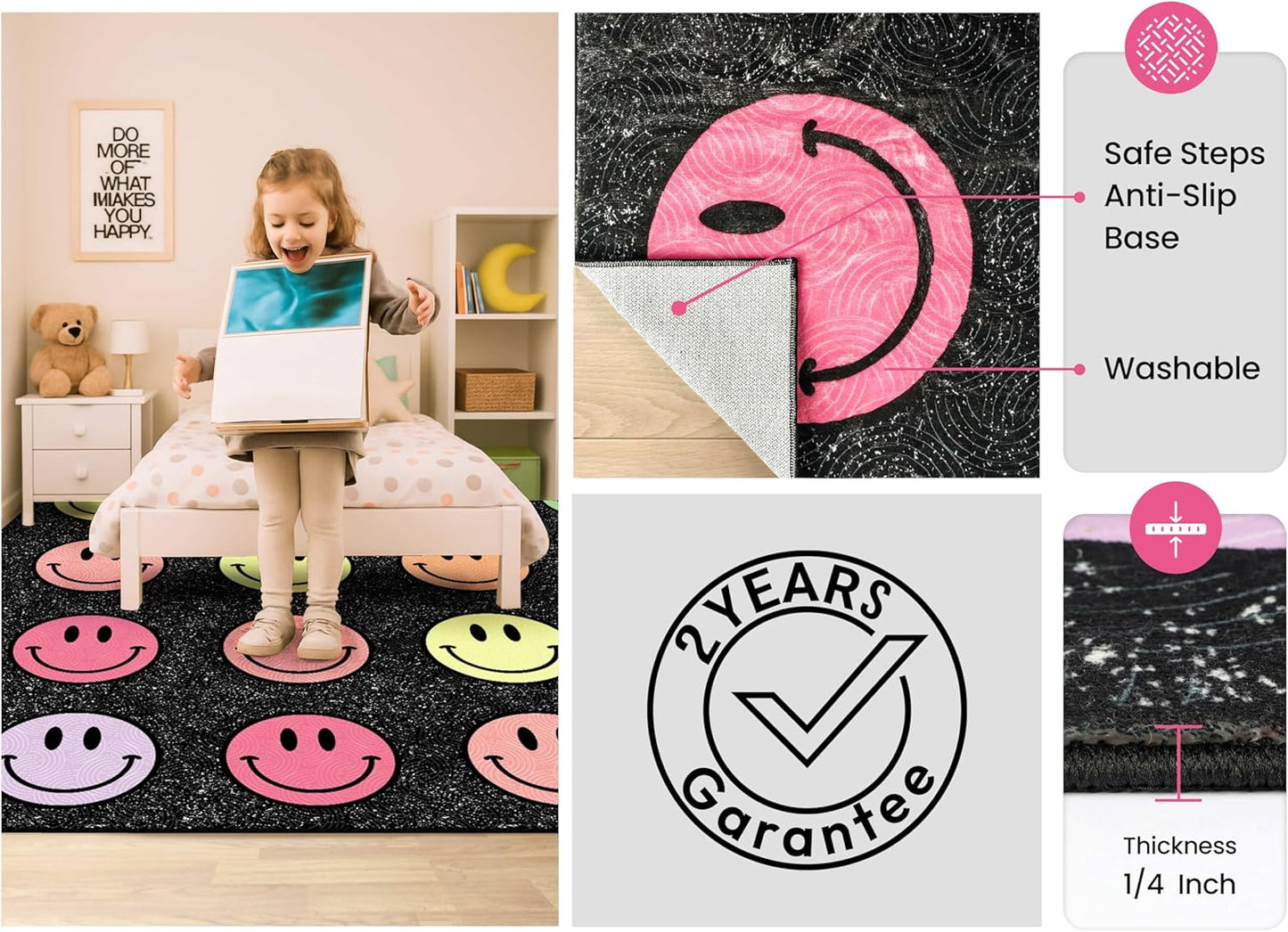 OLEEK Large Classroom Rug Elementary 6x9 - Classroom Rugs for Kids Room - Classroom Carpet Elementary - Kids playroom Rug 6 x 9 - Preschool Rugs for Classroom - Schoolgirl Style Classroom Decor