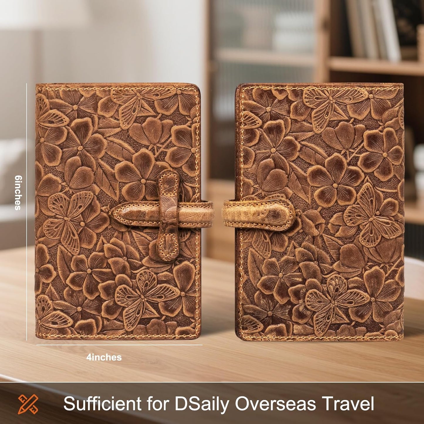 Genuine Leather Passport Holder for Women Men - RFID Blocking Slim Travel Wallet