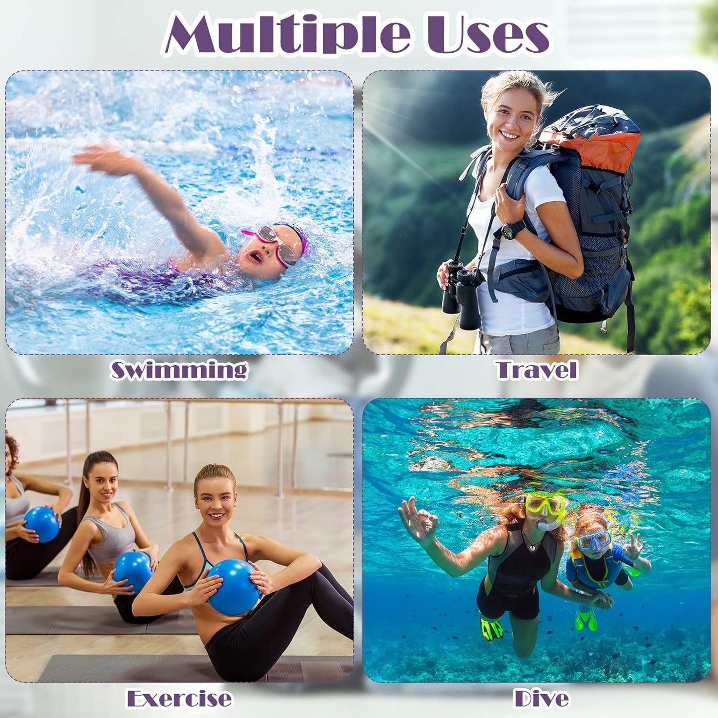 Shappy 2 Pcs Large Travel Laundry Bag Washable Waterproof Wet Dry Large Dirty Clothes Bag Bathing Workout(Unicorn)