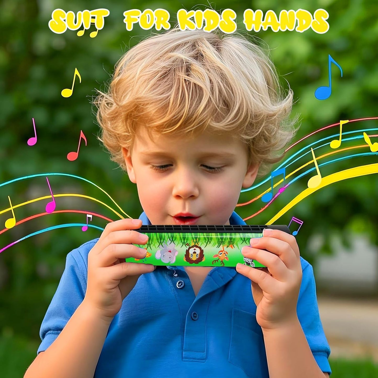 UPINS Harmonica,16 Holes Cartoon Musical Instrument,Beginners Harmonica for Musical Party for Music Class(12 Styles)