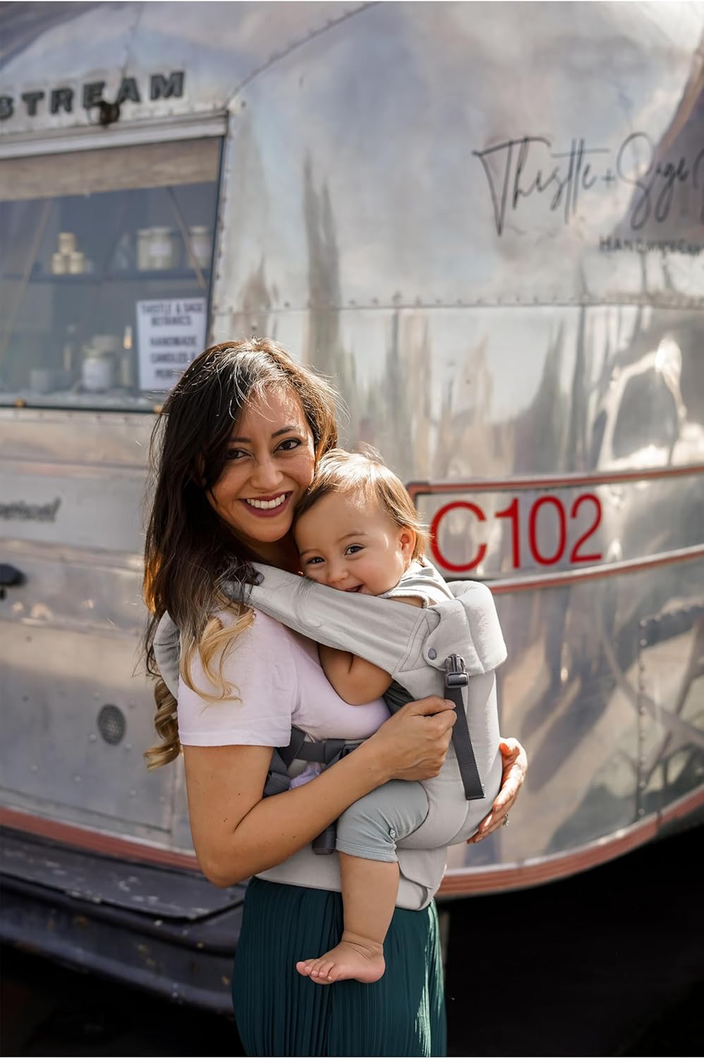 Beco Gemini Baby Carrier from Newborn to Toddler - Certified Ergonomic Newborn Baby Carrier for Infants and Children of 7-35 lbs - M Shape, Adjustable Seat, 100% Cotton (Ecru)