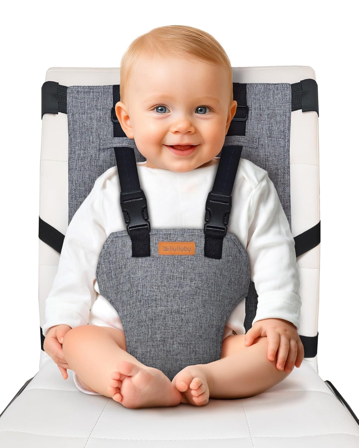 liuliuby Compact Travel High Chair | Portable High Chair for Baby | Baby Travel Essential Harness Seat | Must Haves for Vacations, Restaurants, Family Visits with Babies | Portable Highchair Seat