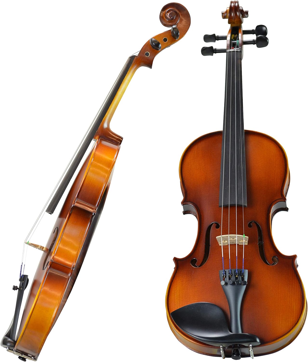 Bunnel G1 Violin Outfit 3/4 Size - Carrying Case and Accessories Included - Solid Maple Wood and Ebony Fittings By Kennedy Violins