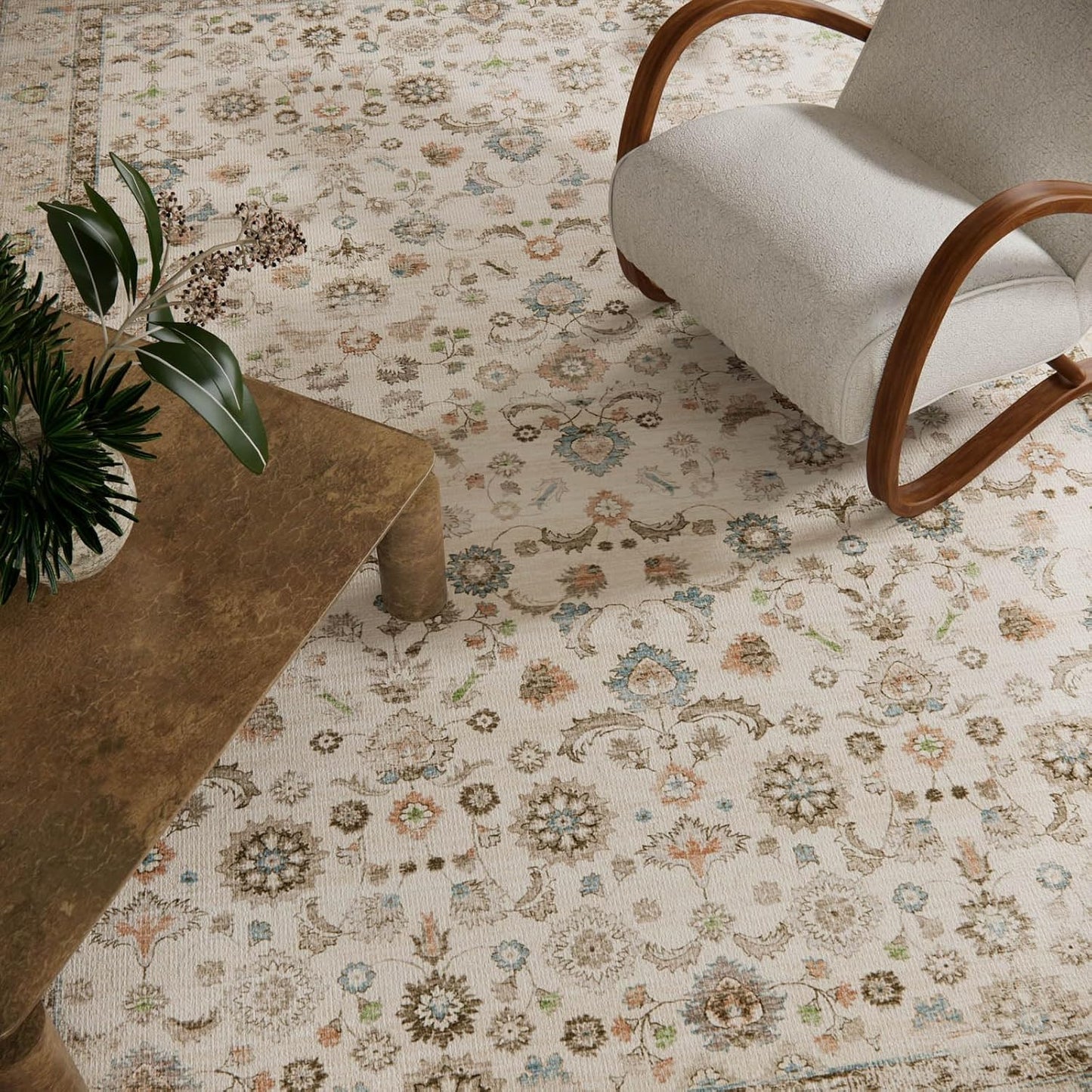 Washable Area Rugs for Living Room: 8x10 Bedroom Rug Boho Vintage Area Rug Stain Resistant Non Slip Low Pile Lightweight Soft Carpets for Dining Room Kitchen Nursery Kids Room Playroom Home Office