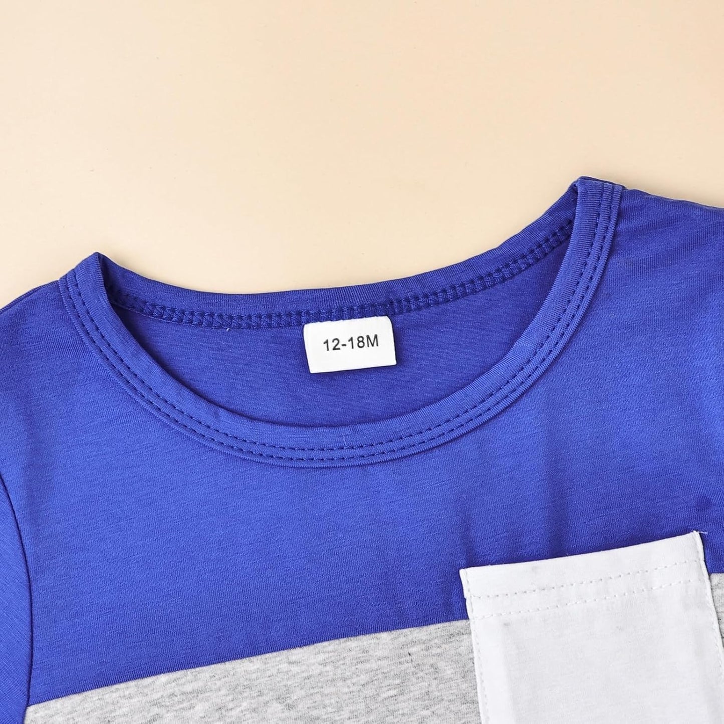 Baby Boy Clothes Toddler Boy Summer Outfits Short Sleeve Patchwork Top T-shirt & Pocket Pant Set 2 Piece 12 Months-4T