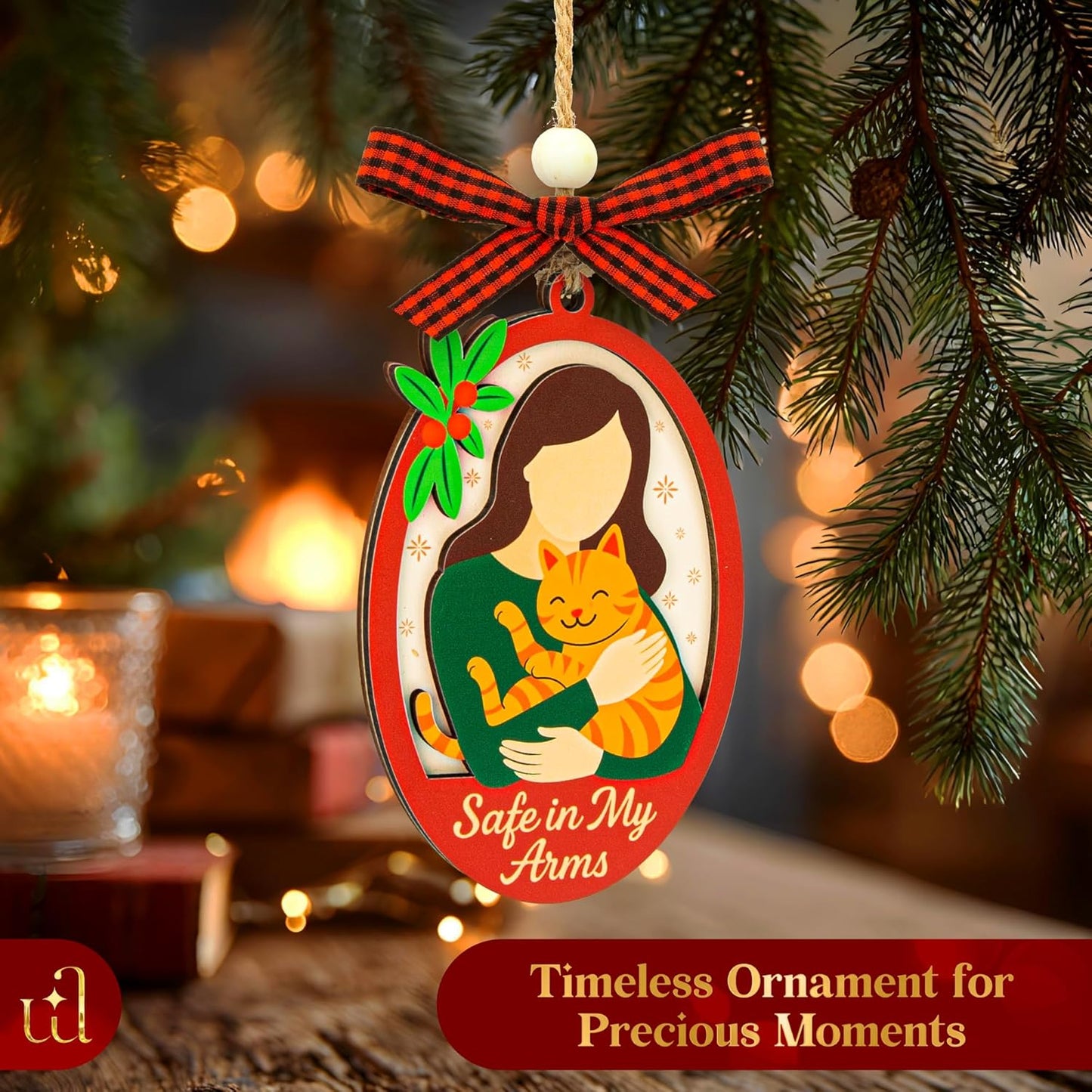 Cat Memorial Gifts for Loss of Cat Ornament - Bereavement Gifts for Loss of Cats Sympathy Gift, Pet Remembrance Keepsake Gift for Cats Lover Christmas Ornament for Xmas Tree Decorations