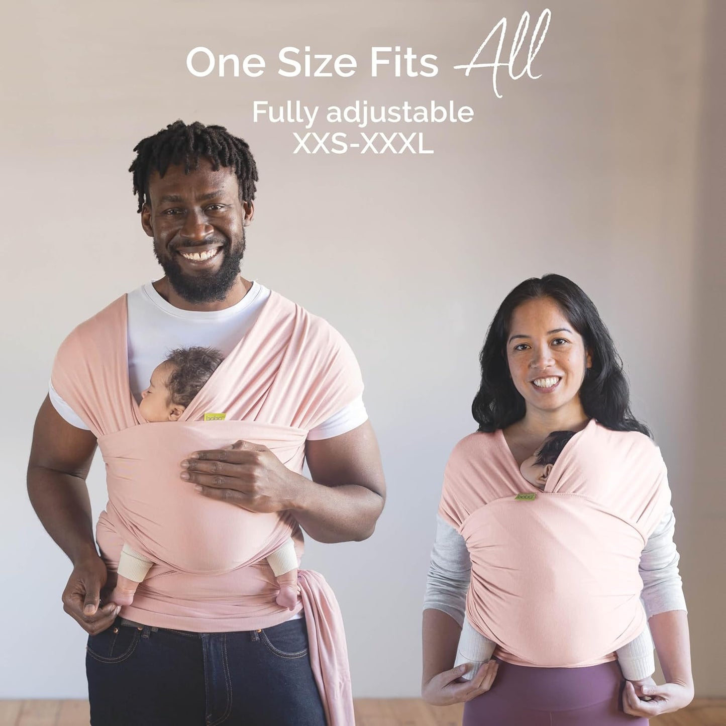 Boba Baby Wrap Carrier – Original Baby Sling Carrier for Newborns (7–35 lbs), Soft, Secure, Hands-Free & Ergonomic, Ideal for Comfortable Bonding, New Parents (Serenity Bloom)