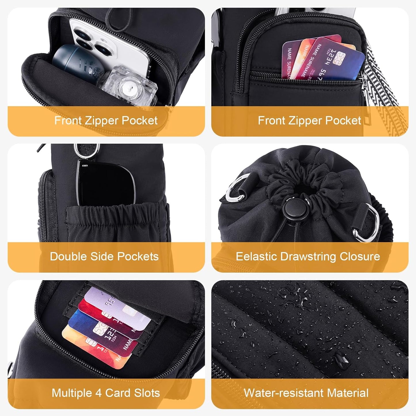 Water Bottle Bag 40 oz Crossbody Holder for Walking Hiking Insulated Carrier Purse with Adjustable Strap