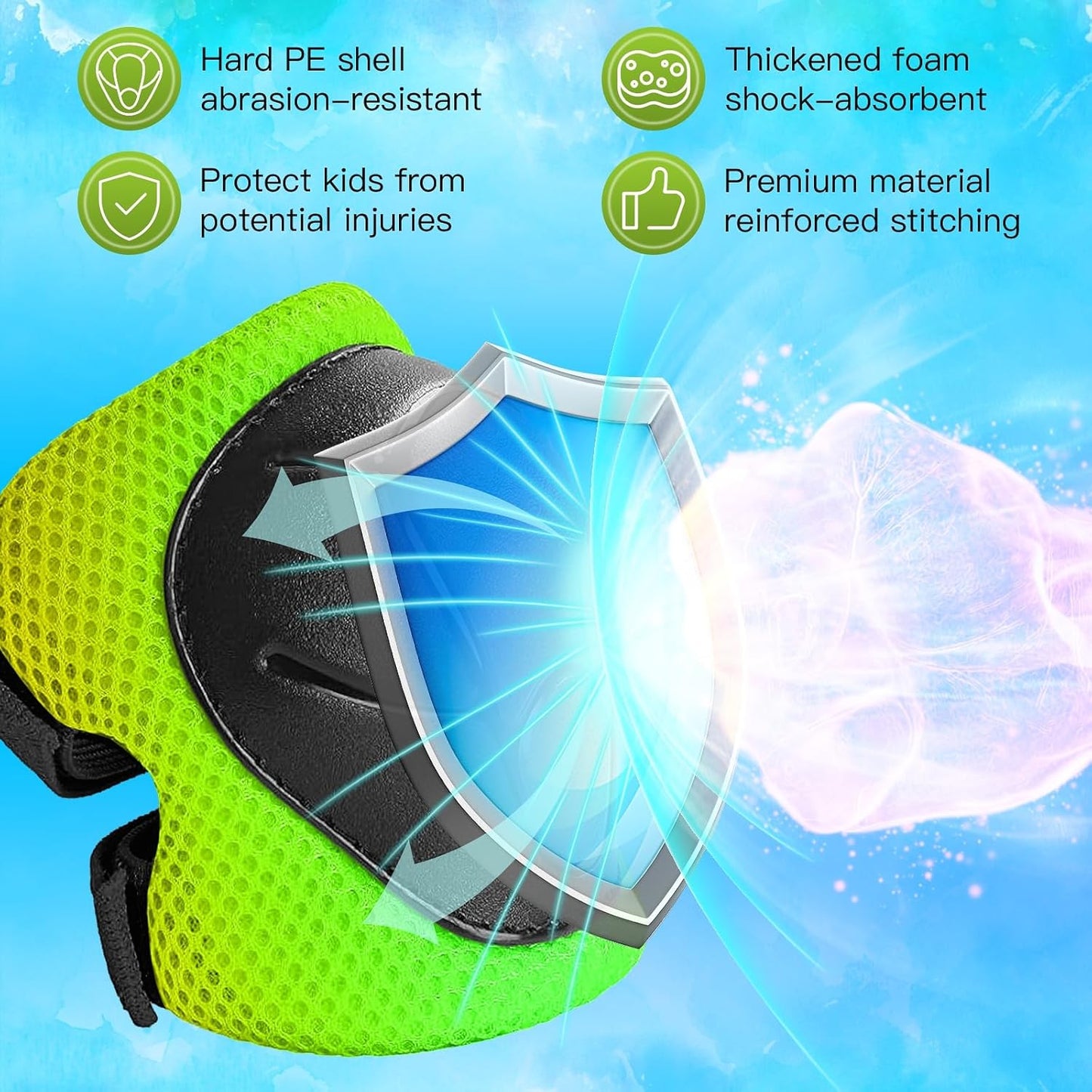 Toddler/Kids Bike Helmet Set for Boys Girls 3D Adjustable Kids Helmet Protective Gear Set Knee Elbow Wrist Pads and Multi-Sports Skateboard Scooter Cycling Roller Balance Bike