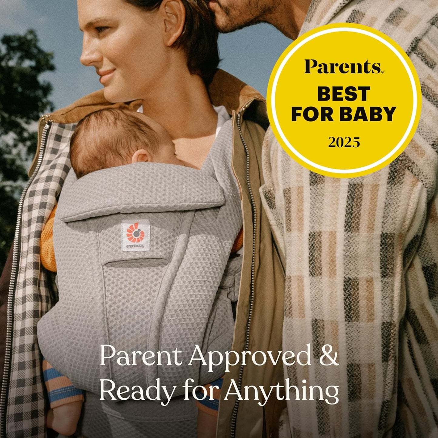 Ergobaby Omni Deluxe Baby Carrier Newborn to Toddler - Breathable Baby Carriers for Summer - All-Position Carrier with Enhanced Lumbar Support & Airflow (7-45 Pounds), Mesh, Serene Blue