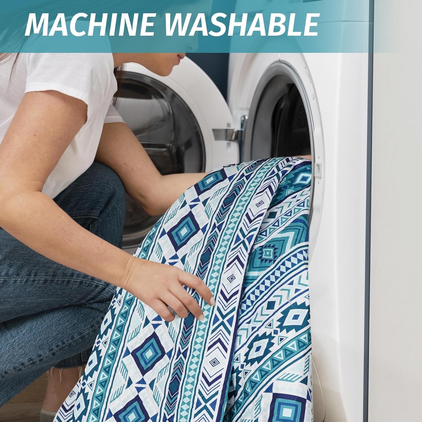 Picnic Blankets Extra Large Outdoor - Beach Blanket Waterproof Sandproof with Shoulder Strap, Machine Washable, Picnic Mat with Stakes for Grass Concert, Park, Lawn,Travel, Spring Summer. Blue