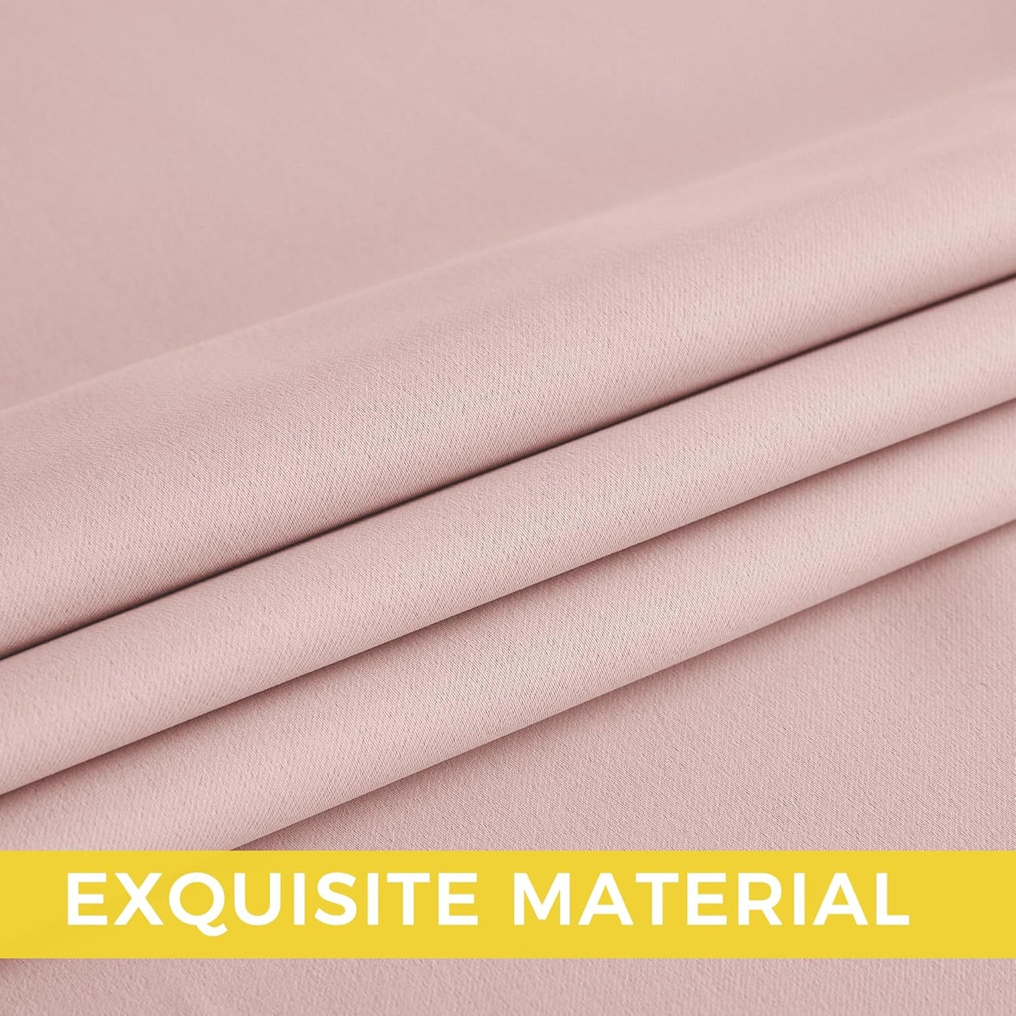 NICETOWN Blush Pink Room Darkening Curtains for Bedroom 84 inches Long 2 Panels, Thermal Grommet Curtains for Living Room, Noise Reducing Privacy Window Treatment for Nursery, Laundry Patio, W52