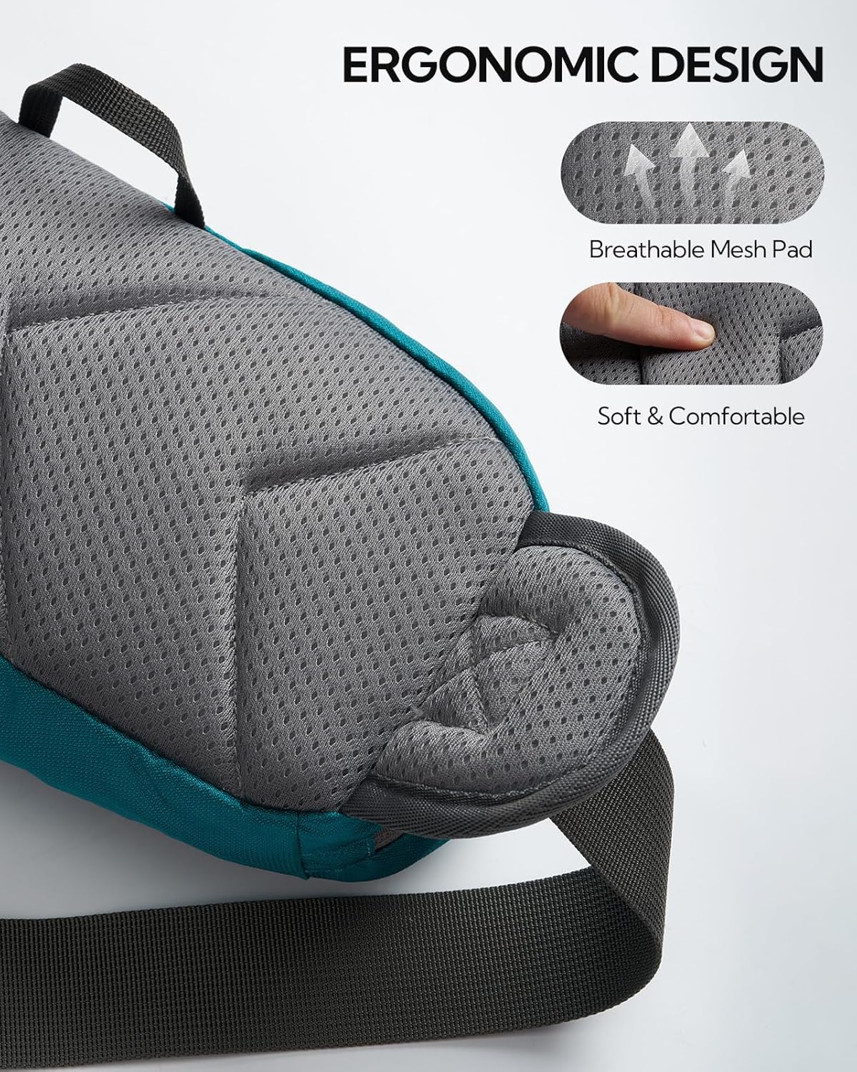 WATERFLY Fanny Pack Waist Bag: Hiking Water Bottle Holder with Strap Waist Pack for Women Men Hydration Hip Packs for Running Walking Traveling-Cyan