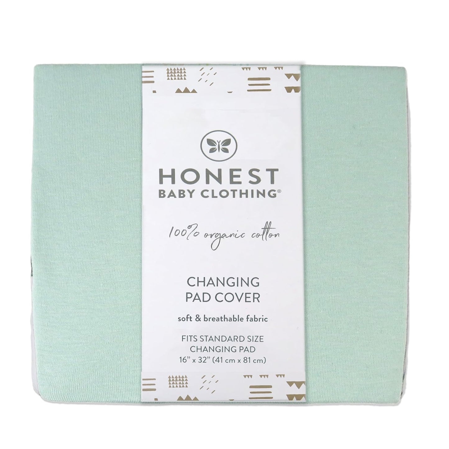 HonestBaby Organic Cotton Changing Pad Cover, Sage, One Size