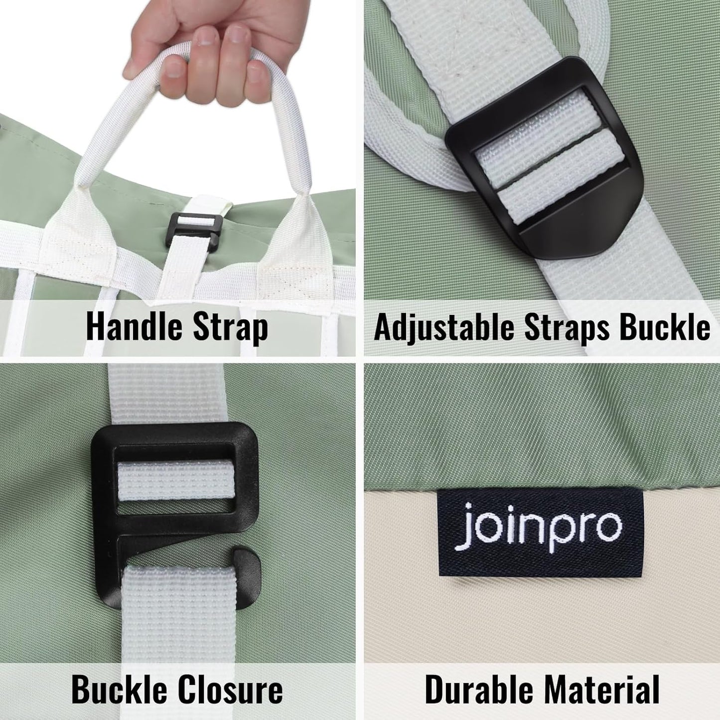 Laundry Bag Backpack, 125L Extra Large Travel with Shoulder Straps, Adjustable & Extendable Design, Laundry Hamper Bag with 3 Pockets for Laundromat, College, Travel, Camping (Green)