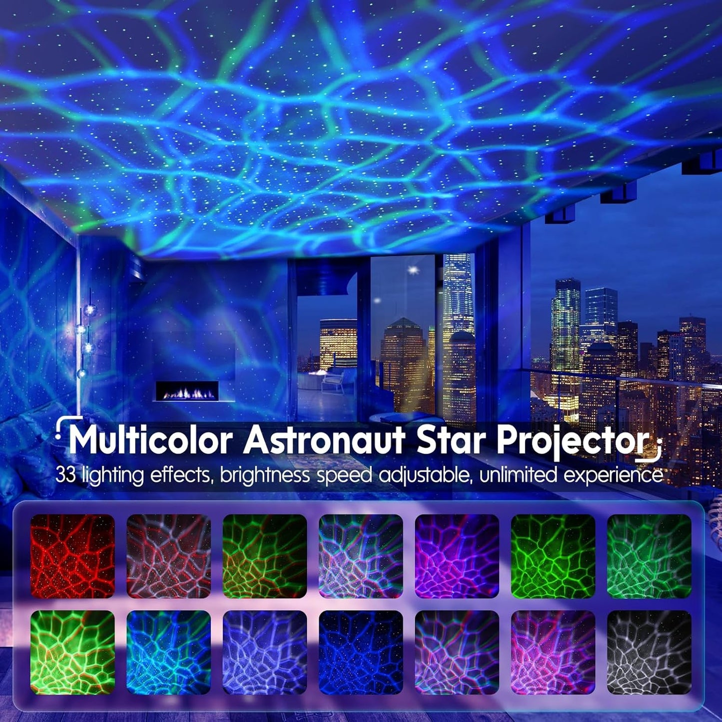 Rossetta Astronaut Galaxy Projector Night Light with Timer and Remote, Kids Adults Room Decor, Party, Gifts for Christmas, Birthdays