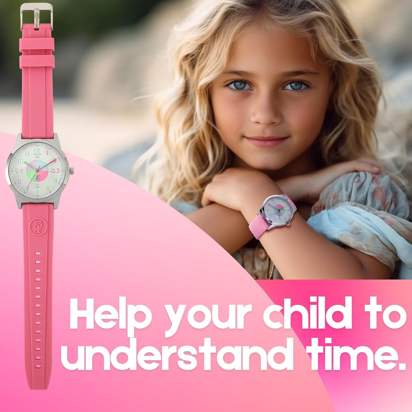 OWLCONIC Analog Kids Watch - Girls & Boys Watches Ages 7-12 - Kids Analog Watch - Telling Time Teaching Tool - Gift Watches for Girls and Boys