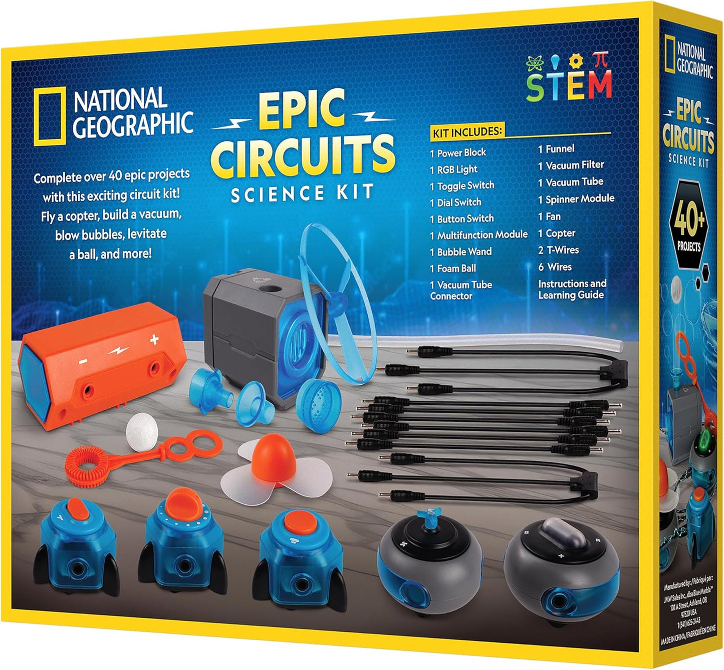 National Geographic Circuit Maker - Electronics Kit for Kids with 40 Electrical Circuit Projects, Electric STEM Toy