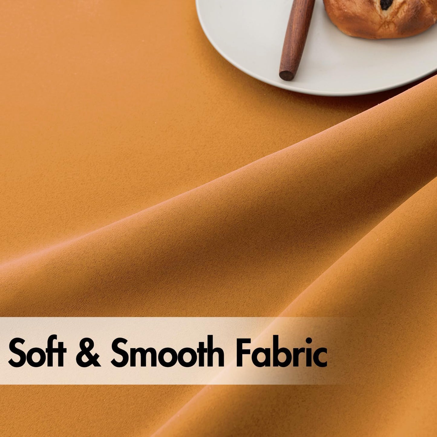 ANRODUO Back Tab Blackout Curtains for Bedroom Living Room, Rod Pocket Pinch Pleated Thermal Insulated Room Darkening Curtains 90 Inches Long 2 Panels, Mustard Yellow, 42 x 90 Inch