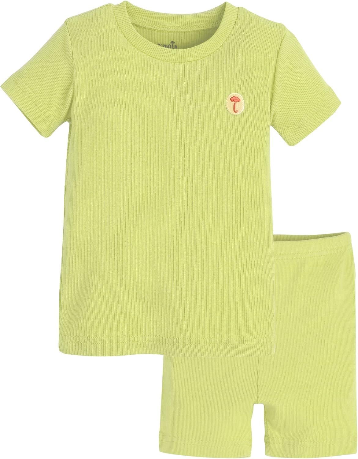 moimoln Pajamas Set 6M-5Y Solid Ribbed Unisex Baby & Toddler, Soft Viscose, Snug-Fit, Everyday Sleepwear