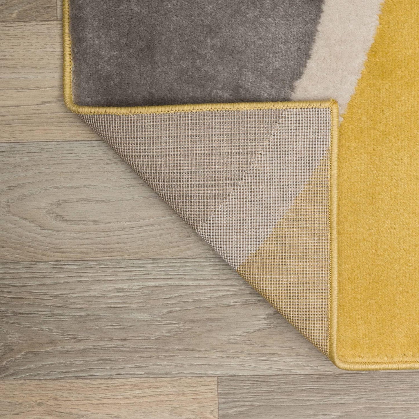 Rugshop Contemporary Abstract Circles Easy Maintenance for Home Office,Living Room,Bedroom,Kitchen Soft Area Rug 7'10" x 10'2" Yellow