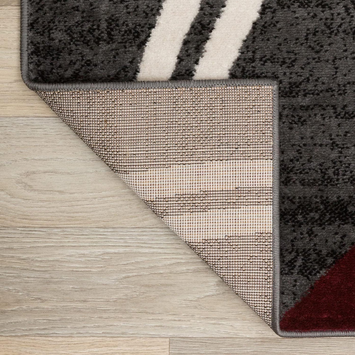 Rugshop Modern Wavy Circles Design Runner Rug 2' x 7' 2" Red