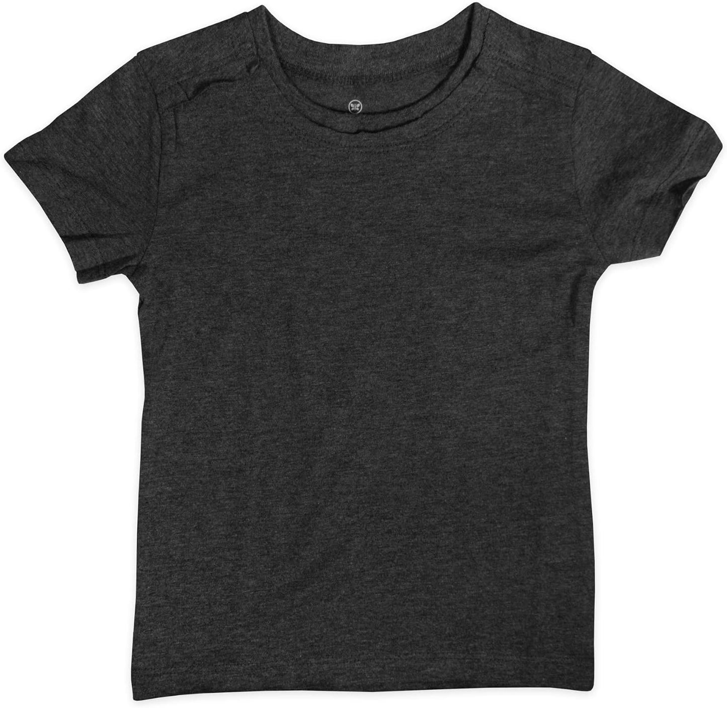 5-Pack Short Sleeve T-Shirts 100% Organic Cotton Baby, Toddler, Little Kid, Boy, Girl, Unisex