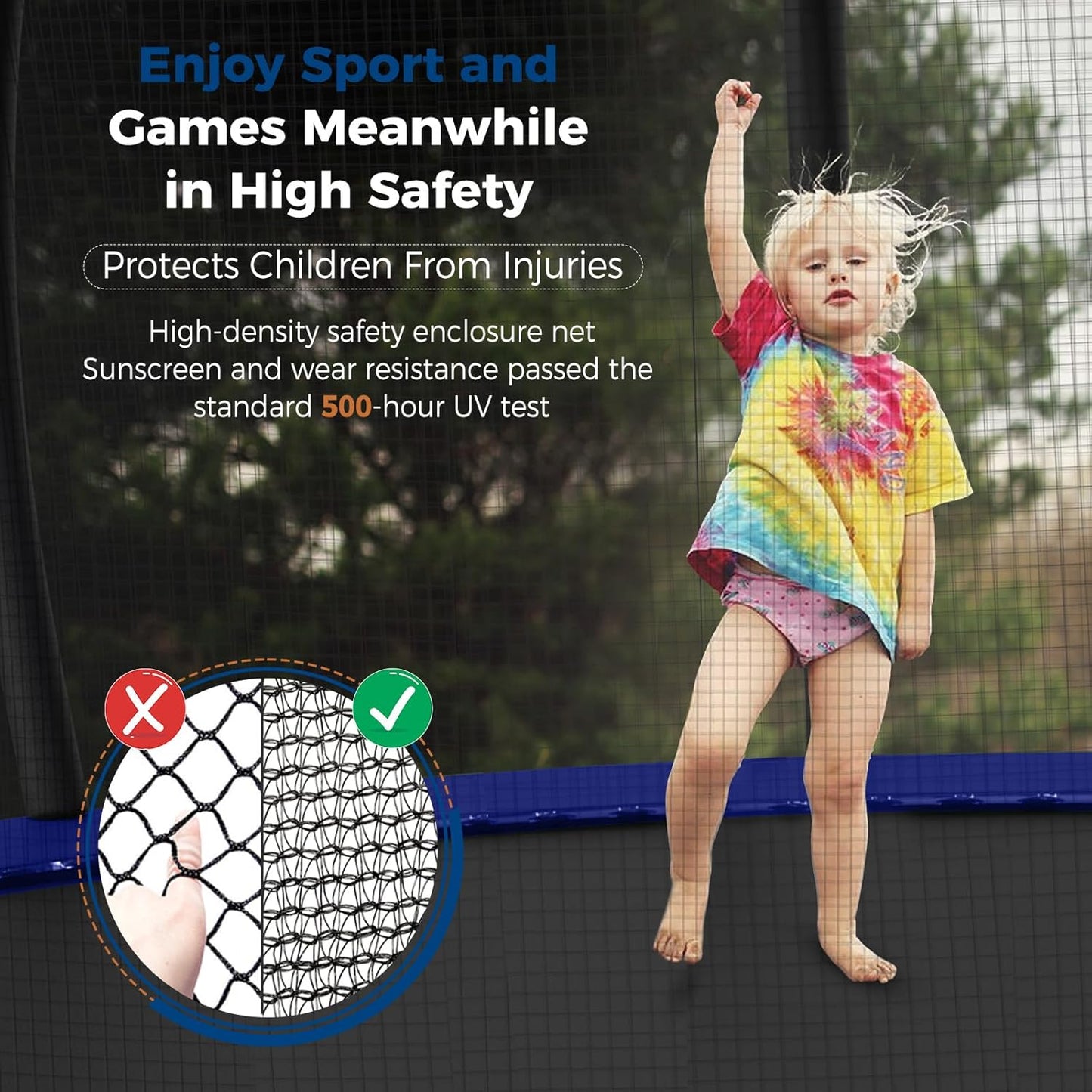 Tatub Large Trampolines Outdoor 10 12 14 15 16FT for Kids and Adults,Outdoor Recreational Pumpkin Trampolines with Curved Poles and Safety Enclosure Net, Basketball Hoop, Ladder