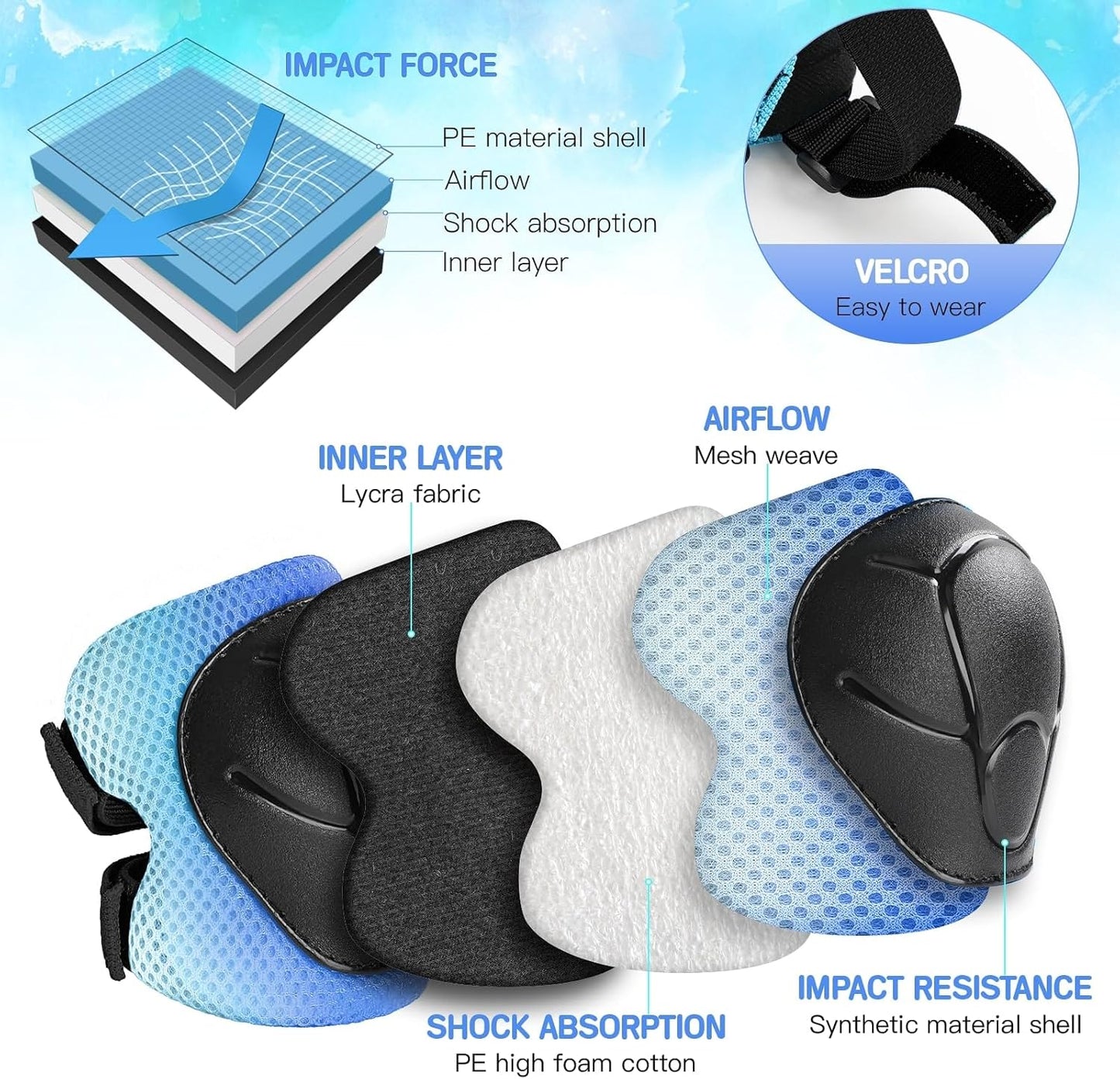 Toddler/Kids Bike Helmet Set for Boys Girls 3D Adjustable Kids Helmet Protective Gear Set Knee Elbow Wrist Pads and Multi-Sports Skateboard Scooter Cycling Roller Balance Bike