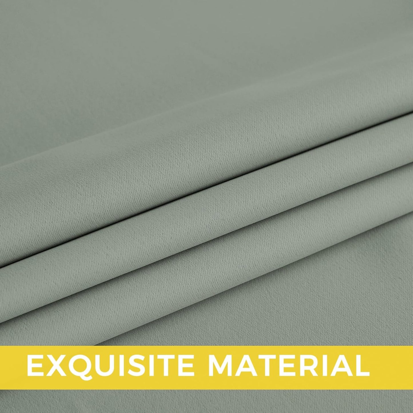 NICETOWN Sage Green Blackout Curtains 108 inch Long, Summer Room Daekening Thermal Insulated Grommet Privacy Energy Saving Shades for Bedroom, Living Room, Laundry, Closet, 2 Panels, W52