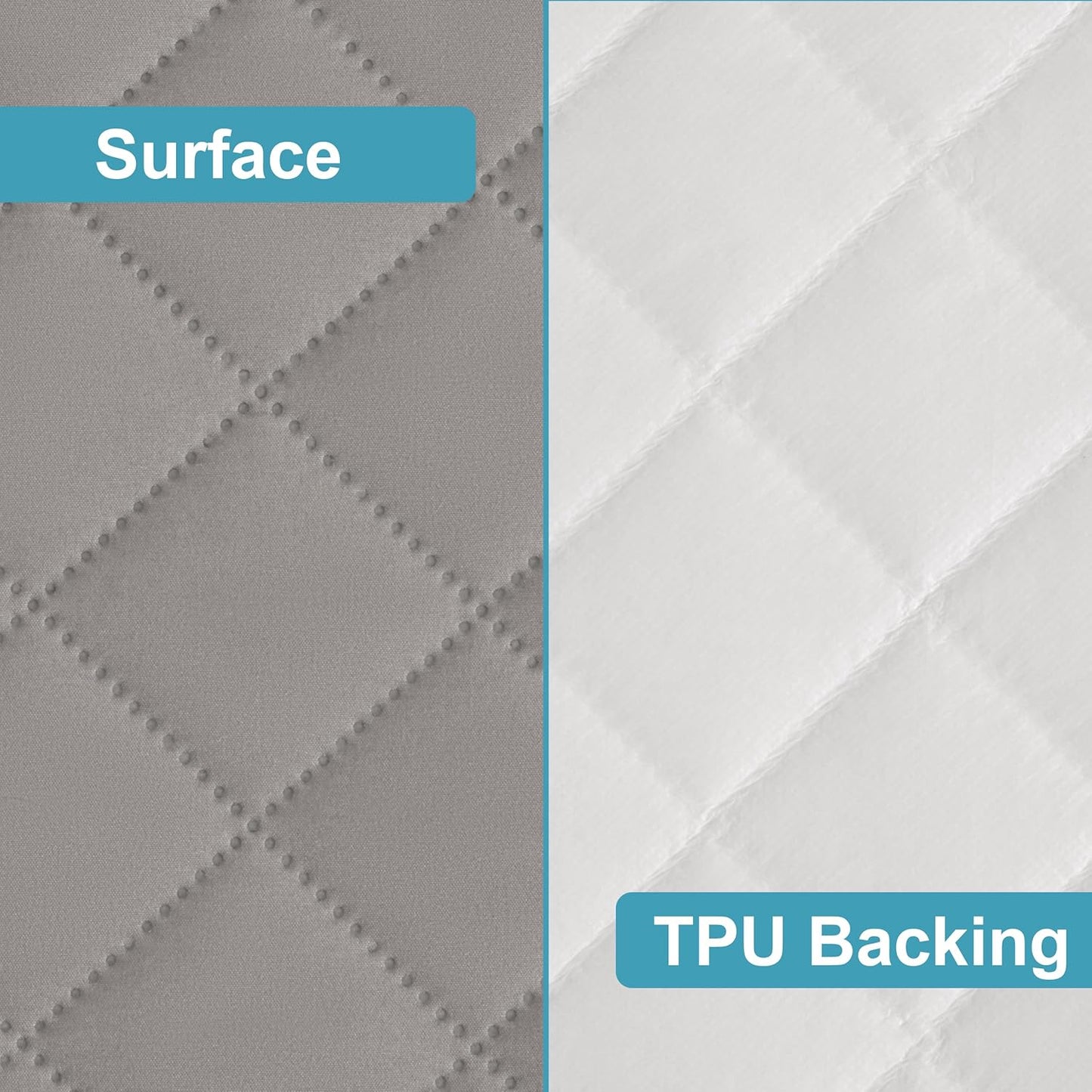 NTBAY 2 Pack Waterproof Crib Mattress Protector, Quilted 28"x52" Toddler Fitted Sheet - Machine Washable - Soft and Breathable Mattress Pad Cover for Crib, Nursery, Daycare, Cot, Smoke Grey