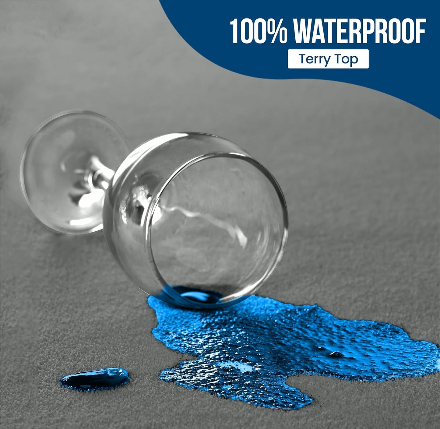 Utopia Bedding Waterproof Mattress Protector Full Size, Premium Terry Mattress Cover 200 GSM, Breathable, Fitted Style with Stretchable Pockets (Gray)