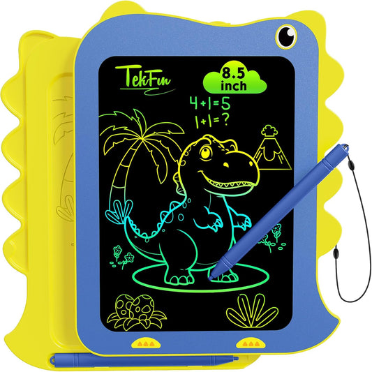 TEKFUN Toddler Boy Toys, LCD Writing Tablet for Kids, Doodle Board Dinosaur Toys, Travel Essentials Toys for 3 4 5 6 Year Old Boys Girls, Easter Birthday Christmas Gifts (8.5inch Blue)