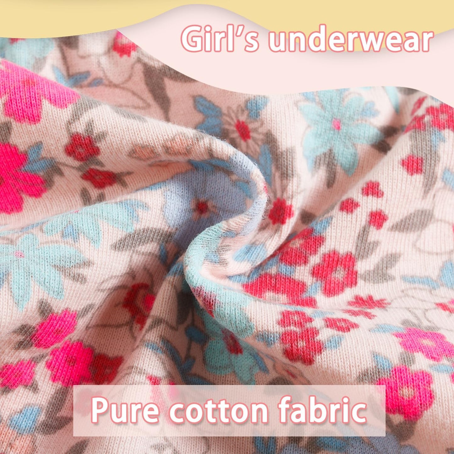 Finihen Girls Cotton Underwear Toddler Girls Panties Kids Briefs Multipacks.