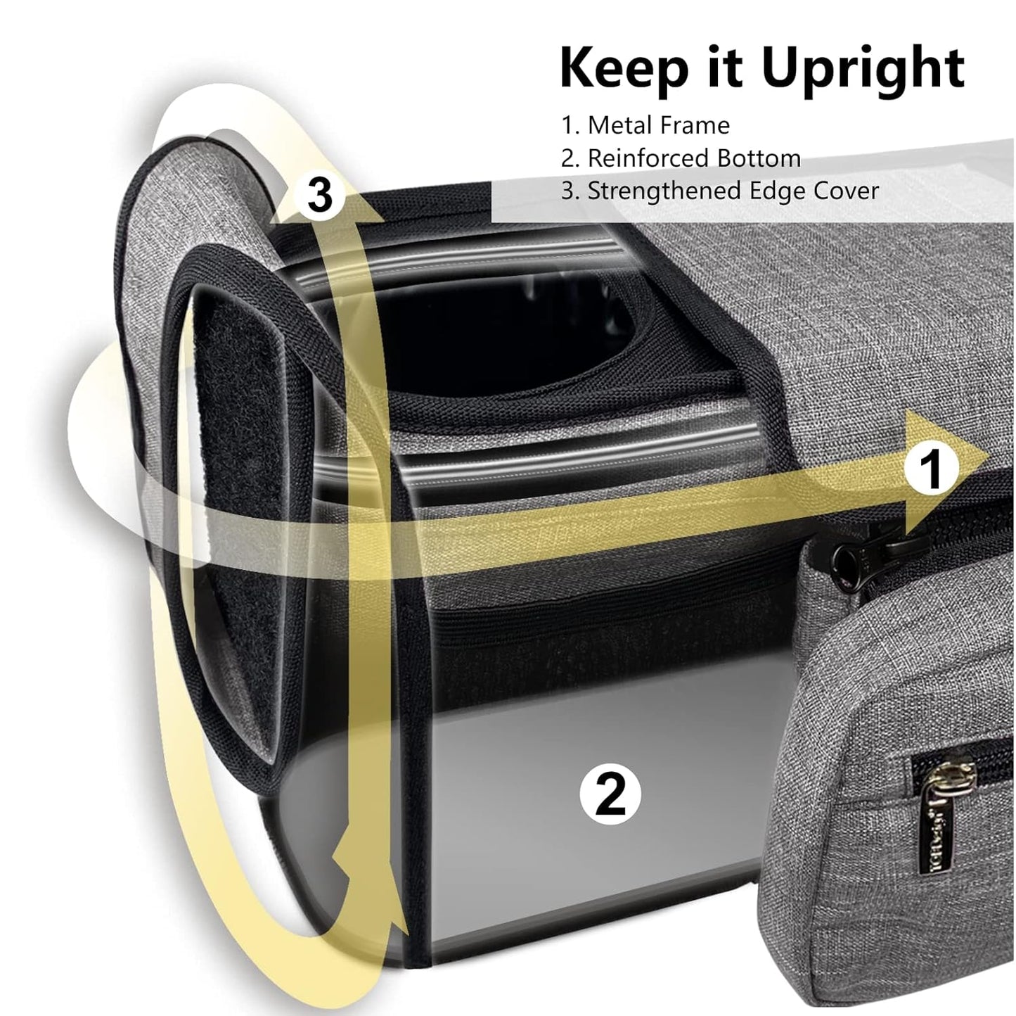 TOPDesign Universal Baby Stroller Organizer, Stroller Caddy with Heightened Insulated Cup Holders & Non-Slip Secure Hooks Accessories, Fits Most Strollers, Machine Washable (Green)