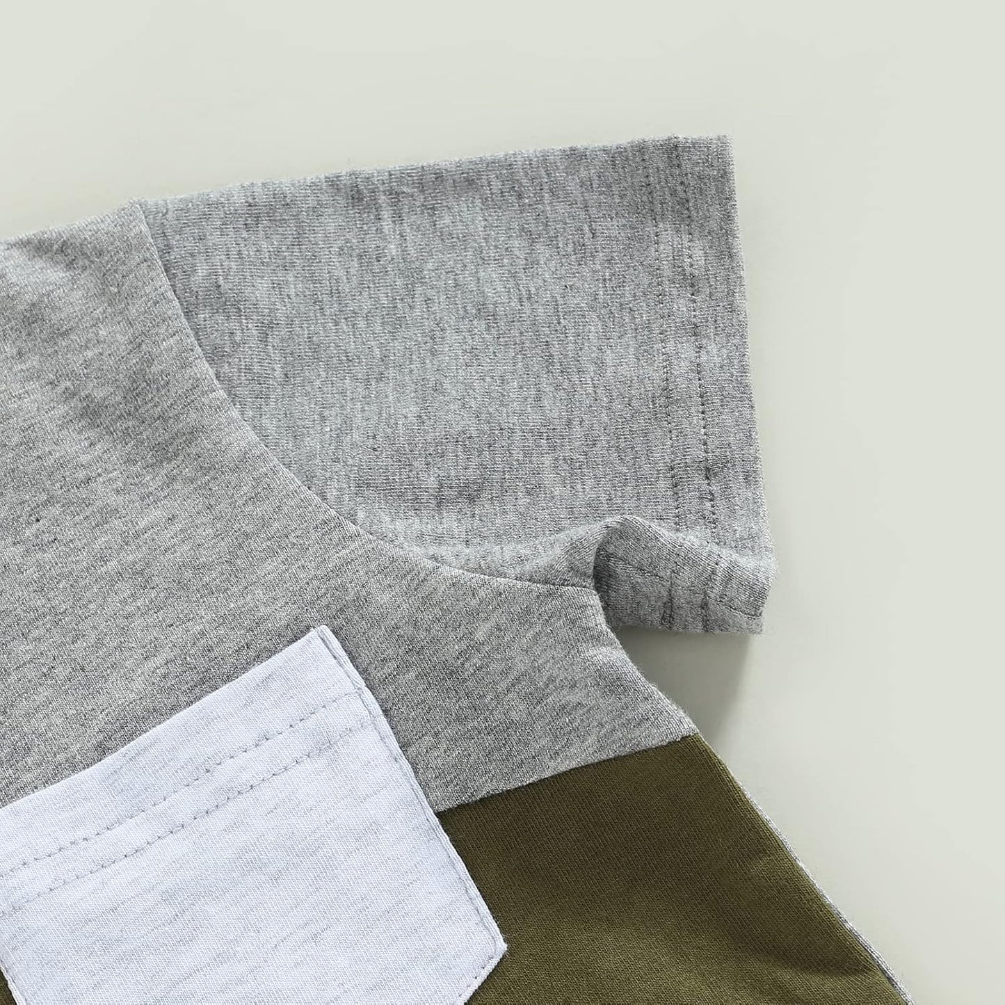 fhutpw Baby Toddler Boy Clothes Summer Outfits 6 12 18 24 Months Patchwork Short Sleeve T Shirt & Shorts Sets with Pockets