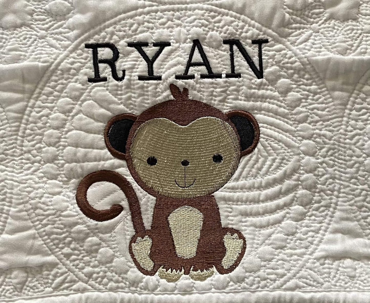 Personalized Baby Blanket Quilt | Monogrammed Blankets for Boys and Girls | Embroidered Baby Gifts | Rhino