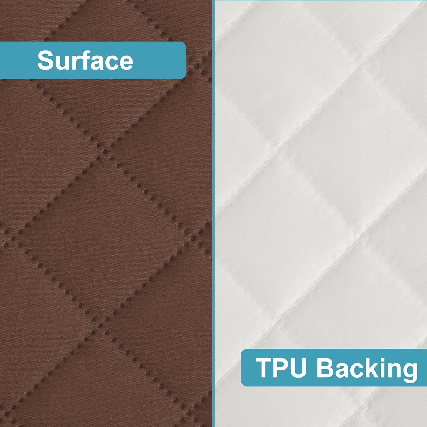 NTBAY 2 Pack Waterproof Crib Mattress Protector, Quilted 28"x52" Toddler Fitted Sheet - Machine Washable - Soft and Breathable Mattress Pad Cover for Crib, Nursery, Daycare, Cot, Brown