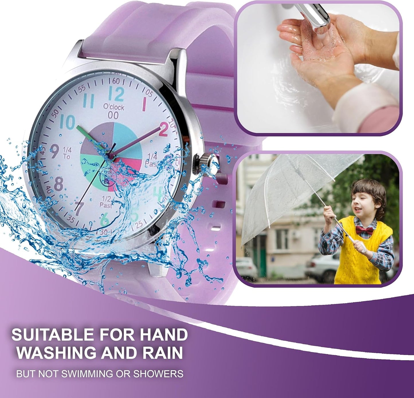 OWLCONIC Analog Kids Watch - Girls & Boys Watches Ages 7-12 - Kids Analog Watch - Telling Time Teaching Tool - Gift Watches for Girls and Boys