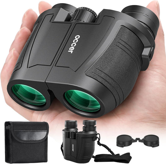 Occer 12x32 Compact Binoculars for Adults High Powered, Large Eyepiece Binocular for Kids - Easy Focus Binoculars for Bird Watching,Cruise Ship, Hunting,Travel,Sightseeing
