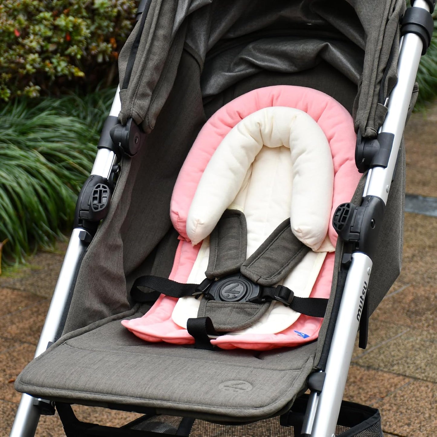 COOLBEBE Upgraded 2-in-1 Babybody Supports for Newborn Infant - Extra Soft Breathable Car Seat Insert Cushion Pad, Perfect for Carseat, Stroller, Swing, Bouncer, Pink