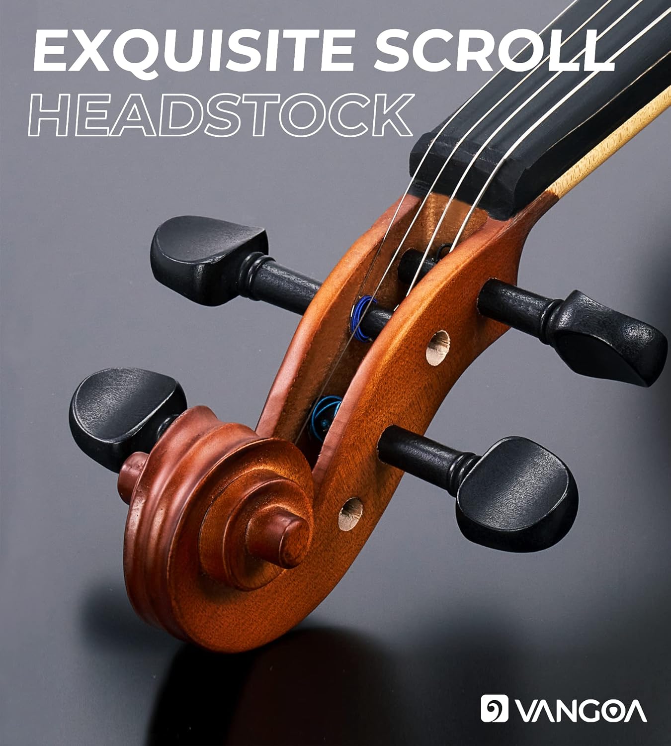 Vangoa 1/4 Violin Set for Beginners Kids Student Fiddle Quarter Size Acoustic Violin Outfit with Starter Kit for Children, Natural