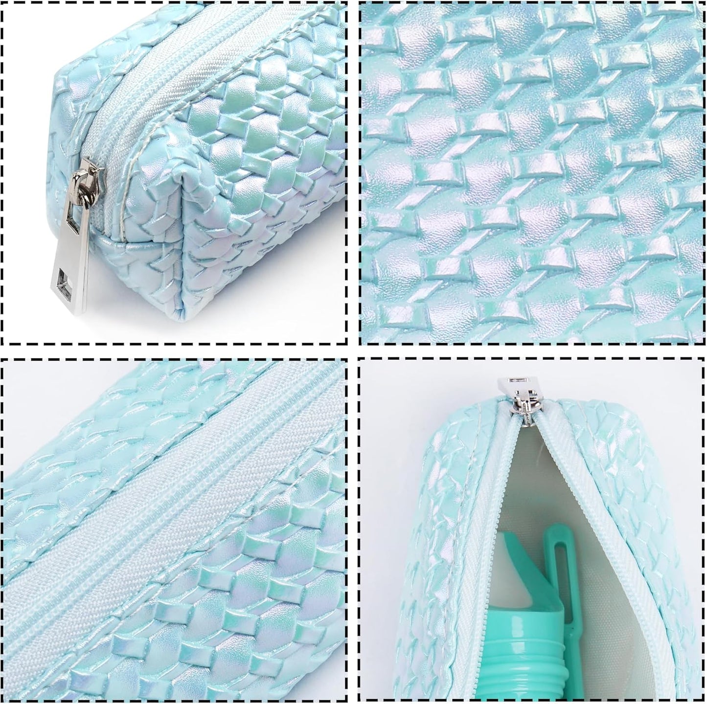 Recorder Instrument for Beginner Kids Adults,8-Hole Soprano Descant Recorder Music Flute with with Cleaning Rod & Leather Case For School Student Home Entertainment(2-Flash Woven Blue)