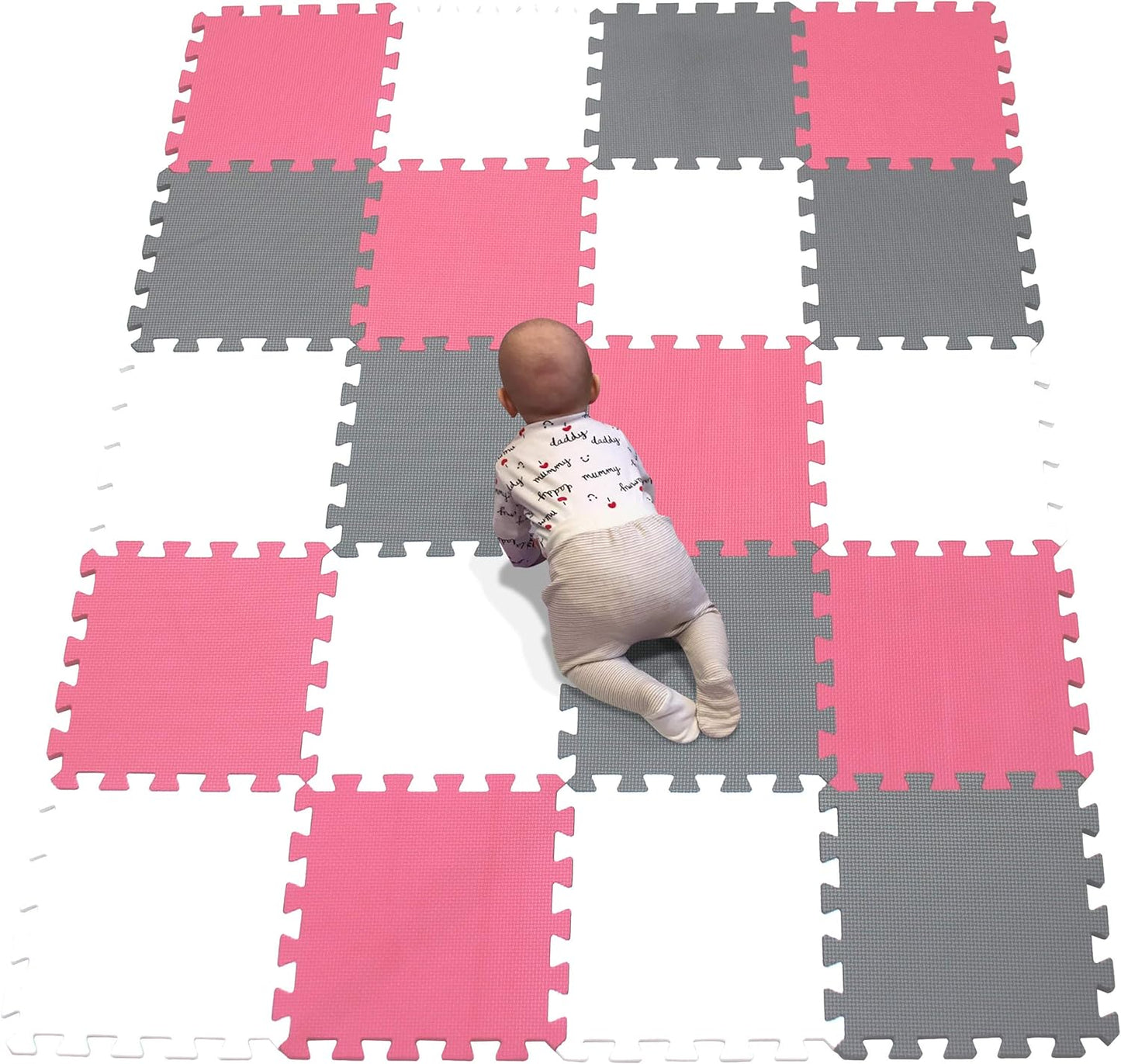 YIMINYUER® 20 Tiles (30cm×30cm×1cm Each Tile) Baby Soft Puzzle Play Mats, Kids Thick EVA Foam Floor, Toddlers & Children's Soft Interlocking Mat R01R09R12G301020