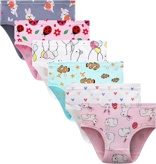 Barara King Little Girls' Soft Cotton Underwear Toddler Undies Kids panties