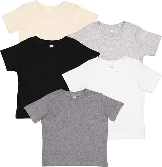 RABBIT SKINS, Infant Baby Fine Jersey Short Sleeve Tee 5 Pack